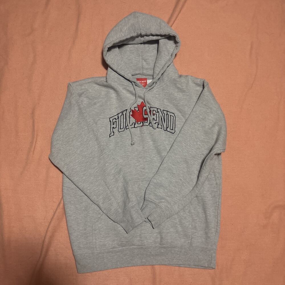 Nelk Boys Full Send Leaf Hoodie Canada Size Medium Light Gray Rare